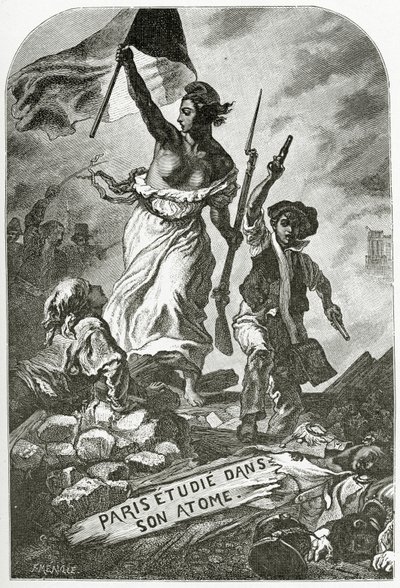 パリのエチューディダンの息子、アトメ、19世紀（bw彫刻） 作： Ferdinand Victor Eugene Delacroix